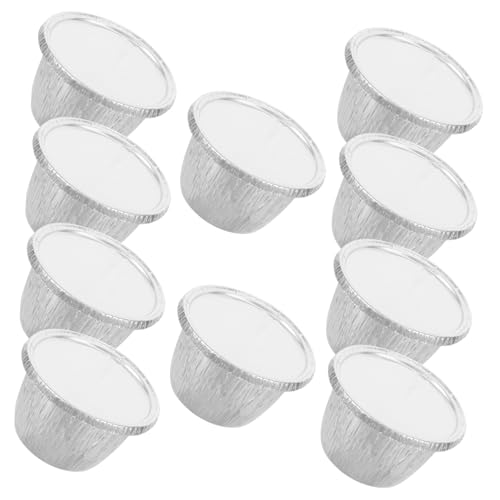 DECORNIJIA 10セット 多機能耐熱アルミホイル鍋 蓋付き使い捨て食品容器 バーベキュー 焼き魚 調理用 丈夫で変形しにくい食品保存トレイ スーパ