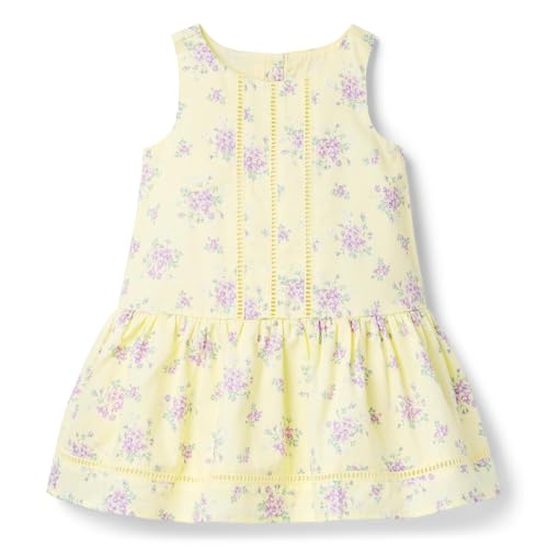 Janie and Jack Girls' Floral Ottoman Dress (Toddler/Little Big Kid)