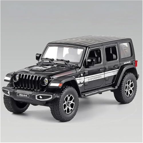 Image of 1:24 Scale Rubicon Wrangler Toy Car for Kids Collection Diecast Metal Toy Model Car with Light Sound Pullback Openable Door