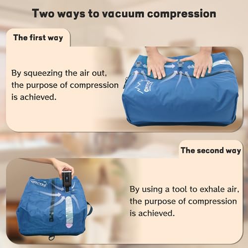 Bolsas de Vacío para Ropa Reutilizable TPU Bolsas Vacio Ropa Viaje con Cremallera Impermeable Organizadores para Maletas para Maleta Mochila Equipaje de Mano Bolsas Ahorradoras de Espacio - imagen 4