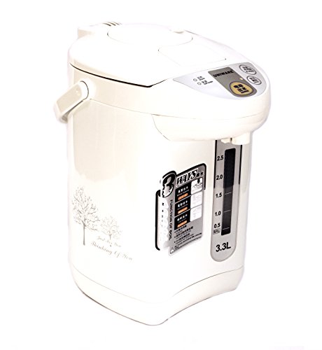 Uniware Multi Function Dispense Electric Thermos Pot 360 Degree Rotating Base Stainless Steel Inner Pot, 3.3 Liter / 3.5 Quart [7800]