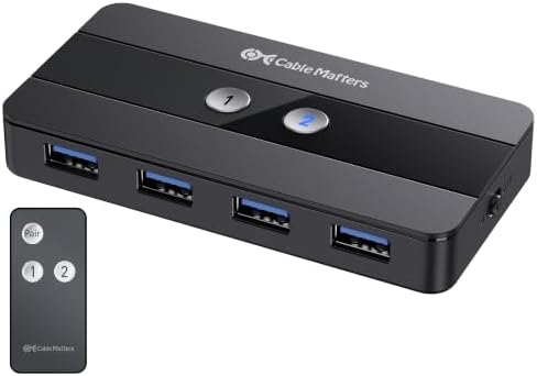 Cable Matters Dual 4K@60Hz USB-C KVM Switch (201085)