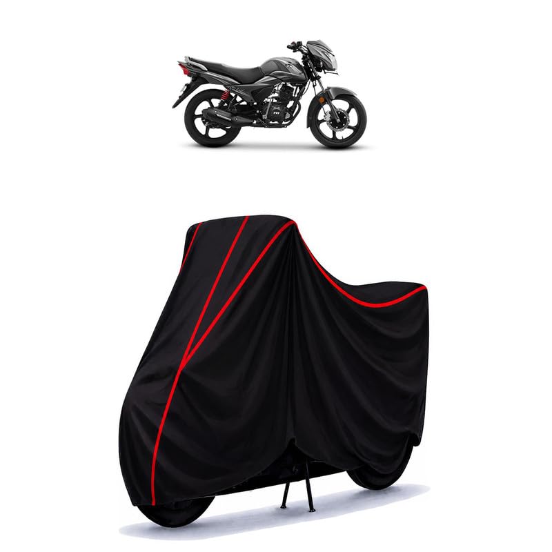 Image of TVS Victor GL Water Resistant Bike Cover for All Motorcycles & Rain | Heavy Duty Taffeta Fabric | UV Protection, Dustproof, Scratchproof | All Weather Two Wheeler Body Cover with Elastic Bottom