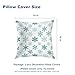Batmerry Winter Pillow Covers 18x18 Inch Set of 2, Blue Snow Winter with Snowflakes Falling White Crystal Double Sided Decorative Pillows Cases Throw Pillows Covers