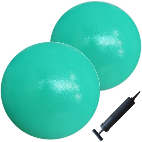AppleRound 9-inch Pilates Ball, Pack of 2 with 1 Pump,
