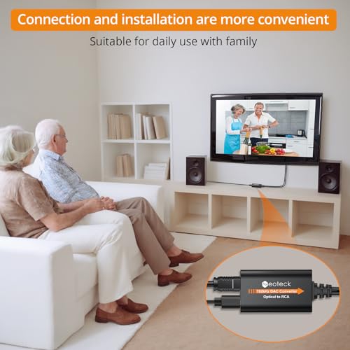 Image of Neoteck Optical to RCA Cable DAC Converter with Built-in Audio Amplifier Chipset 192kHz SPDIF to RCA Digital to Analog Converter for HDTV Blue-ray PS4 etc.-Female Output