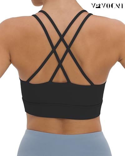 V VOCNI Nursing Bras for Breastfeeding Maternity Sports Bras Tank Top Sexy Crisscross Back Workout Yoga Pregnancy Bra3