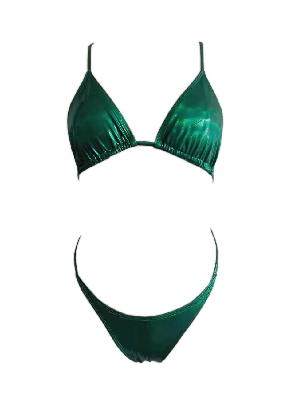 YAUASOPA Women's One Piece Bikini Bare Midriff Scoop Neck Low Back Bathing Suit Tie Front Cutout High Cut Swimsuit