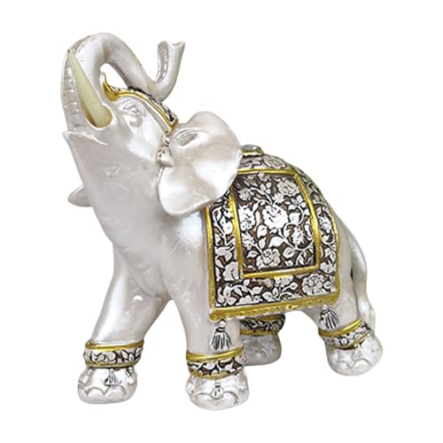 Sculpture d'éléphant stable en résine pour éviter les chutes de décoration sur vos meubles