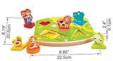 Hape Bauernhof-Geräusche-Puzzle - Soundpuzzle, aus Holz, Lernspielzeug mit Tiergeräuschen, Motorik- und Wahrnehmungstraining, pädagogisches Spielzeug für Kinder ab 18 Monaten