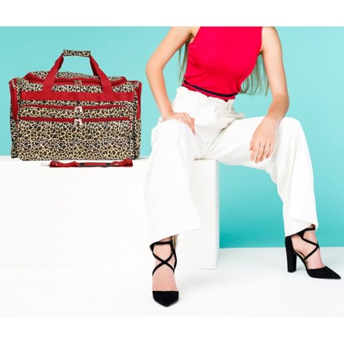 Image of World Traveler 13-Inch Duffle Bag Houndstooth Black