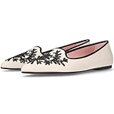 Pretty Ballerinas Ella - Handgefertigte Luxus-Ballerina-Sandalen mit spitzer Zehenpartie (weißer schwarzer Druck - 36)