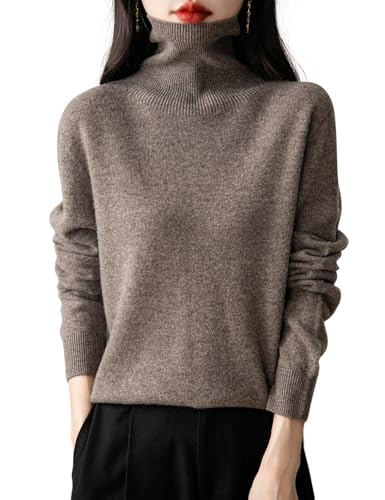 Chanyarn Damen Elegantpullover 100% Merinowolle Rollkragen Kaschmir 2025...