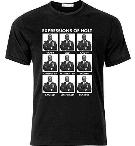 DIANHUA Brooklyn Nine Nine Expressions of Holt Funny Men's T Shirt Black XL