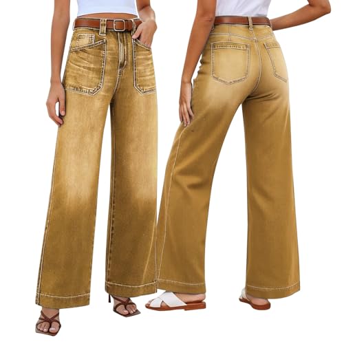 Pantalon en jean pour femme coupe large et baggy confortable