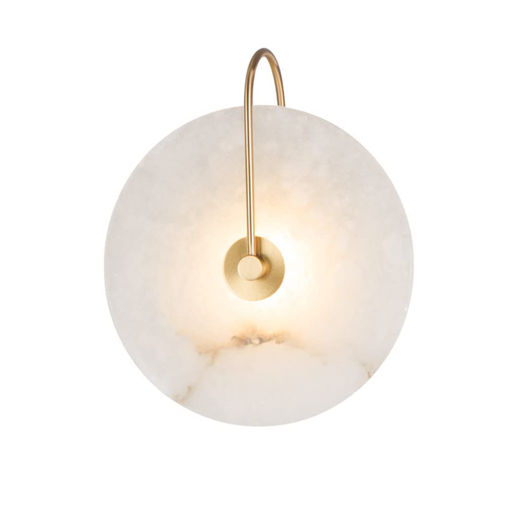 SXSCARKX Wall Light Indoor LED 3W 3000K Warm White Modern Marble Lamp Decorative Sconce for Living Room Bedroom Hallway Corridor Stairs Hall, Black