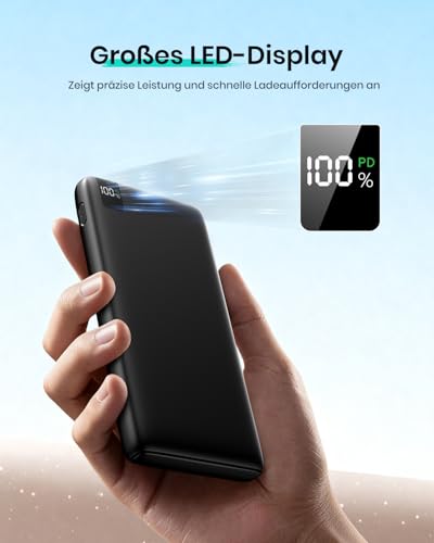 A ADDTOP Power Bank 26800mAh - 22,5 W Schnellladefunktion Powerbank mit 4 Ausgängen und LED-Anzeige, Externe Handyakkus USB-C-EIN/Ausg… – Ansicht 3