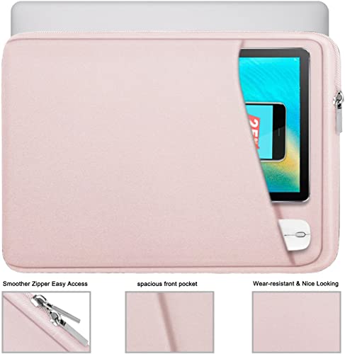 Image of Laptop case 15.6 inch, Durable Briefcase Shockproof Protective Cover, Handbags Portable Laptop Bag for 15.6 inch HP Dell Asus Lenovo Notebook Computer Sleeve with Front Pocket, Pink