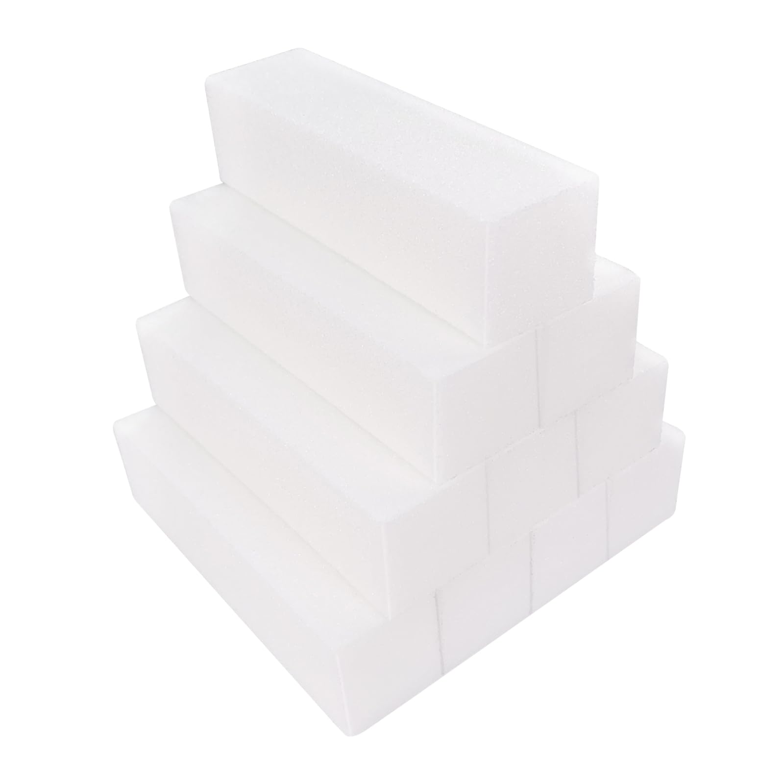 10 Pcs Nail Buffer Block for Acrylic and Natural Nails, Upgraded No Smell 4 Sided Sanding Buffers for Gel Nails Fingernail Buffing Filer Set, Professional Manicure Buffer Bulk Medium Grit White