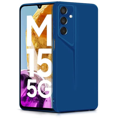 Image of WOW IMAGINE Back Cover for Samsung Galaxy M15 5G Prime Edition | M15 5G | F15 5G | Blade Series Thin Case with Lightweight Design | Camera Protection | Soft Matte Silicone Flexible Mobile Case - Blue