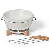 Chef'n SweetSpot Fondue-Set, verstellbarer Teelicht-Fonduetopf mit Keramikschale, perfekt für...