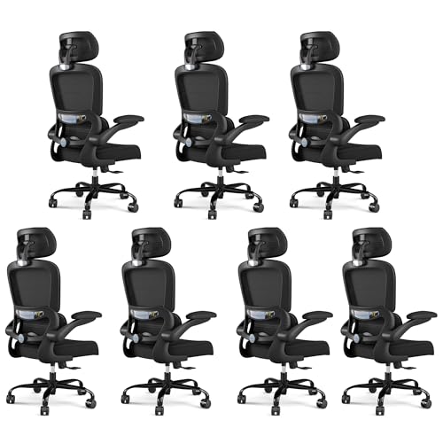 Image of TRALT Office Chair Ergonomic Desk Chair, 330 LBS Home Mesh Office Desk Chairs with Wheels, Comfortable Gaming Chairs (7, Black)