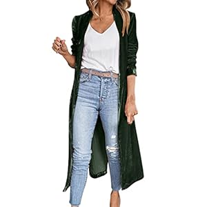 Casual Work Sweaters Women Fashion Casual Coat Velvet Loose Elastic Coat Long Outwear Coat Long Casual Coat Cardigan Pocket Solid Coat Sunflower Cardigan Women
