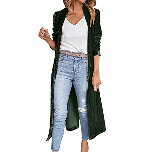 Casual Work Sweaters Women Fashion Casual Coat Velvet Loose Elastic Coat Long Outwear Coat Long Casual Coat Cardigan Pocket Solid Coat Sunflower Cardigan Women