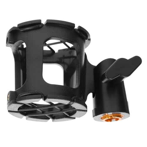 QUMIIRITY マイクショックマウント ofc condenser microphone bar フェーズ ステージ USB カラオケ 立つ 耐衝撃マイクラック マイクのサポート 金属 Black