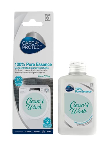 CARE + PROTECT Talcum Flowers, 100% Pure Essence, Laundry Perfume for Washing Machine, Concentrated Essence for Linen and Clothes, Active Formula Long Lasting, up to 5 week, 20 cycles, 100ml