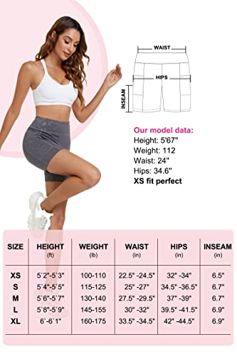 Kolili Biker Shorts For Women High Waist, Yoga Shorts With Pockets For Women | Buttery Soft & Seamless Gym Workout Shorts Leopard Gray L #TOP4