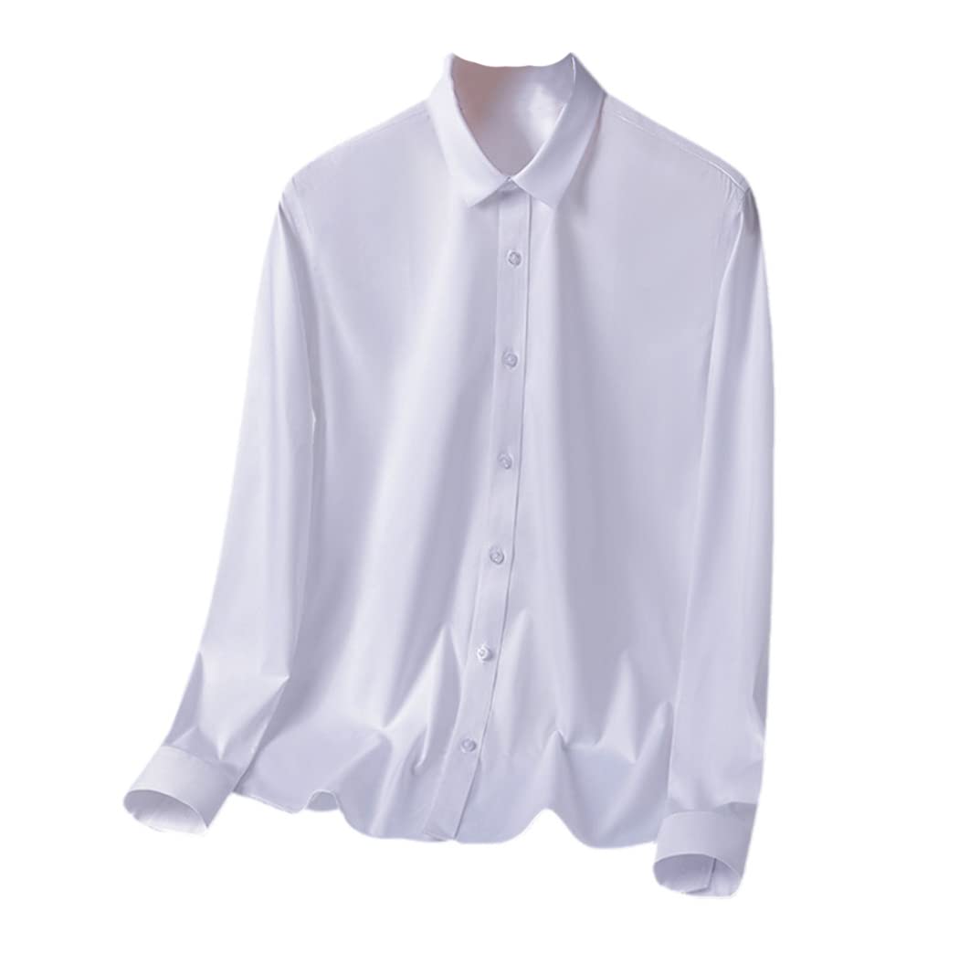 Chemise extensible confortable et décontractée couleur unie