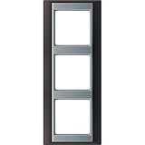 Schalterprogramm Jung Rahmen AP583ANTAL 3fach anthrazit-Aluminium