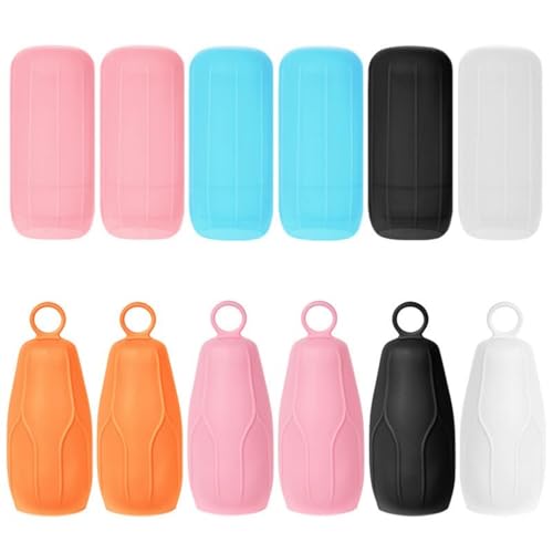 Aucuu 12 PCS Elastic Sleeves for Travel, Silicone Toiletry Sleeves for Travel Size Bottles, Reusable Leak Proof Bottle Covers for Body Wash Shampoo Container In Luggage