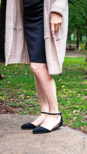 TruFox Womens Flat Ankle Strap D'Orsay Ballet Flat2