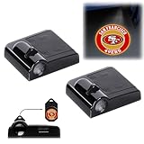 2 Pcs 49ers Car Door Lights Projector of Welcome Lights, Car Door Courtesy Welcome Projector Light Ghost Shadow Lights Suitable for All Vehicles. (SF-YBD)