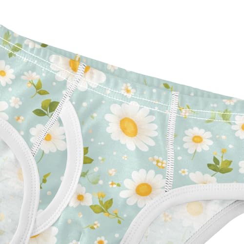 KLL Polka Dots and Tender Chamomile Flowers Toddler Boy Comfort Training Underwear Breathable Children Undies4