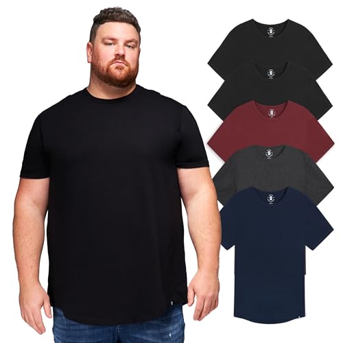 STRONGSIZE Men's Big and Tall Shirts – Stretch T-Shirt for Casual Wear (Available in Longer and Regular Length)