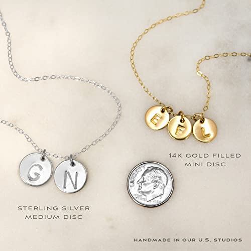 EFYTAL Multiple Initial Necklaces for Women, Dainty 14k Gold-Filled or Sterling Silver 3 Initial Necklace, Mom Necklace with Initials, Personalized Necklaces for Women, Letter Necklace4