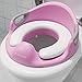 Navaris Riduttore WC Bambini con Cuscino - Sedile Adattatore Water Bimbi 1-7 Anni - Ergonomico Imbottito Maniglie Sicuro Comodo Para-spruzzi - Rosa