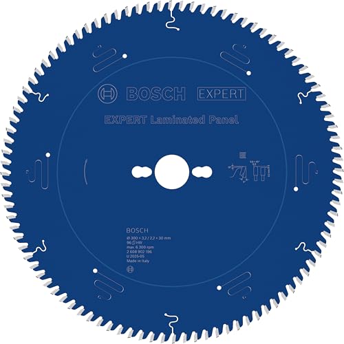 Bosch 1x Expert Laminated Panel Corded Circular Saw Blade for Table Circular Saw (for Plastic Coated Boards, Ø mm, Professional Accessory Table Corded Circular Saw, Stationary Table Saw)
