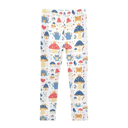 Various Funny Frogs Safari Mushroom Princess Kids Baby Girls Cotton Leggings Comfortable High Waisted Yoga Pants Sports2