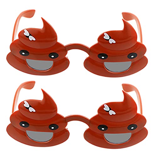 PRETYZOOM 2 peças de óculos engraçados para fotos em forma de poo, óculos de sol, máscaras, fantasma