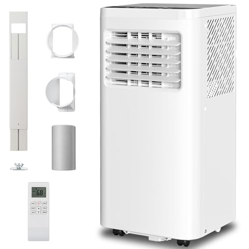 3-in-1 Portable Air Conditioners，10000BTU Portable AC Units Cools 450 Sq.Ft. with 24H Timer Remote Control，Easy Install Kit for Bedroom, Office, Dorm