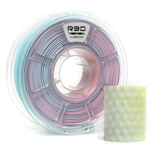 R3D Tri Color Matte PLA 3D Printer Filament Filament, Co-Extrusion, 1.75mm 1KG, 30-370 mm/s High-Speed Printing, 1.75mm,