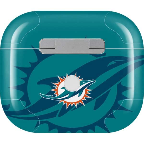 Skinit Decal Audio Skin Compatible with Apple AirPods (3rd Gen, 2021) - Officially Licensed NFL Miami Dolphins Double Vision Design