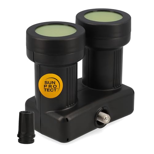 [Test MUY BUENO, Note 1.1 *] Zehnder Monoblock Single LNB Astra Hotbird para 1 participante y 2 satélites, 1 compartimento HD 4K LNC para conexión directa (TV, receptor de satélite) LMB para antena