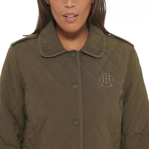 Tommy Hilfiger Ladies' Quilted Jacket, Beige (US, Alpha, X-Large, Regular, Regular, Green)4