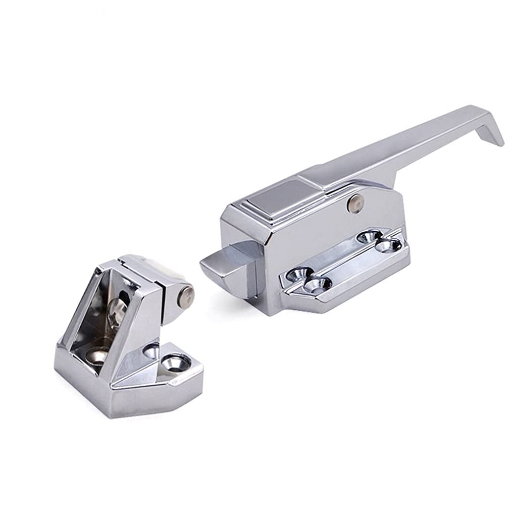 Sdgcfgjw Chrome Freezer Handle, Locking Mechanism Walk-In Cooler Alloy Industrial Door Lock Handle Freezer Oven Test Box Tighten The