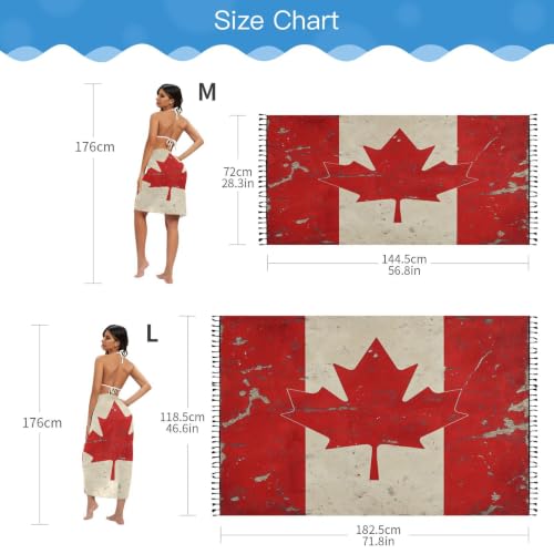 Vestido de playa junior con bandera canadiense 1_1 ropa de baño juvenil ligera 5